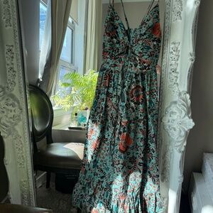 ulla Johnson  floral print midi dress